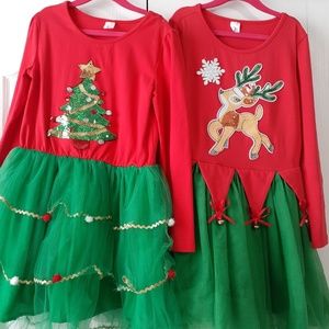 2 Christmas Dresses Size 10